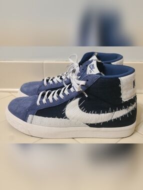 Nike SB Zoom Blazer Mid Sashiko Mystic Navy Men's Size 9